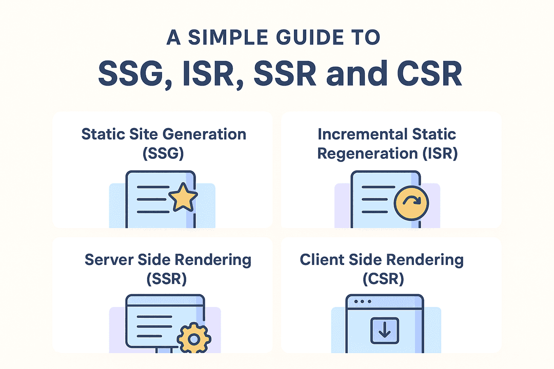 Understanding SSG, ISR, SSR and CSR in the Simplest Way